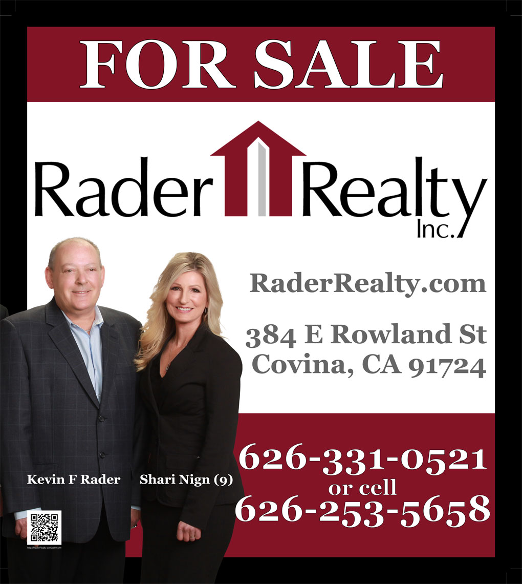 For Sale Rader Realty Covina